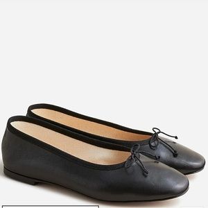 J. Crew Women’s Leather Zoe Ballet Flats in Black - NWT